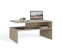 BDW - Table Basse Boston - Chêne Sonoma - Petite Table Basse avec Espace de Rangement - Design Scandinave, Moderne, Boho - Meubles de Salon ou Bureau - Bout de Canape