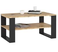 BDW - Table basse - Table basse avec étagère ouverte, étagère - 92 x 45 x 53 cm - Table d'appoint, meuble bas - Salon, Salon - Moderne - Table de salon - Table de salon - Table de salon - Table de