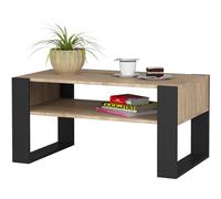 BDW - Table Basse - Table de Canapé avec Étagère Ouverte, Étagère - Table d'Appoint, Lowboard - Salon, Salon - Moderne - Table de Salon - Table Coffre - Matériau Bois - Table TV - Sonoma