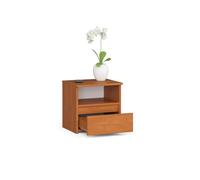 BDW Table de Chevet - Élégante, Compacte et Fonctionnelle - Table de Chevet de Nuit Durable - Table de Chevet pour Petite Chambre - Table de Chevet de Chambre 40x40x35 cm - Aulne