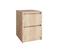 BDW Table de chevet - Élégante, compacte et fonctionnelle - Table de chevet durable - Table de chevet pour petites chambres à coucher - Table de chevet 42 x 52 x 43 cm (chêne Sonoma)