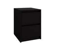 BDW Table de chevet - Élégante, compacte et fonctionnelle - Table de chevet durable - Table de chevet pour petites chambres à coucher - Table de chevet 42 x 52 x 43 cm (noir)