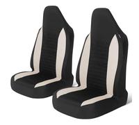BDWXJP 2 Pièces Ensembles de Housses de Siège de Voiture pour Sièges Avant pour Nissan Juke 2019-2022, Housses de Siège de Voiture Avant en Polyester Respirante,C-Beige