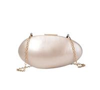 BDXMKS Sac Coquillage Sacs de soirée en perles, pochette de luxe de créateur, mini portefeuille for femme, chaîne coquillage, bandoulière, sac à main for fête de mariage(Pearl Plain chain)