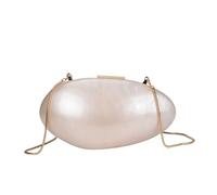 BDXMKS Sac Coquillage Sacs de soirée en perles, pochette de luxe de créateur, mini portefeuille for femme, chaîne coquillage, bandoulière, sac à main for fête de mariage(Pearl snake chain)