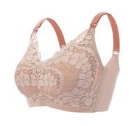 BDXMKS Soutiens-Gorge Femme Soutiens-Gorge de maternité en Dentelle Fine, sans Armatures, for l'allaitement, Respirants et prévenant l'affaissement(44(100DE),Pink)