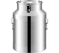 BDXZJ Barils de Transport de Lait, Seau À Eau en Acier Inoxydable Seau À Lait, Seau À Vin Baquet Pot Laitier avec Couvercle Hermétique pour Le Stockage Et Le Transport de Liquides 9L