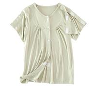 BDXZJ Chemise Facile d'entretien pour Arracher Après Une Chirurgie Unisexe, T-Shirt De Chirurgie À Manches Courtes pour Les Soins Infirmiers en Cas D'invalidité/Fracture/Patients Alités A,M
