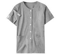 BDXZJ Chemise Post-Chirurgie Entièrement Ouverte sur Le Devant Le Vêtement De Soins pour Fracture A Été Enfilé Et Retiré Ouvertures Latérales Et Manches pour Handicapés Alités Vêtements MenA2,M