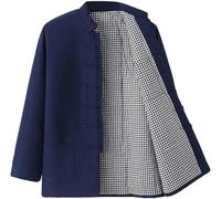 BDXZJ Costume Traditionnel Chinois Veste Chinoise Homme Veste Costume Tang Chinois Vêtements De Kung Fu Tai Chi Uniforme Tang Style Hiver Décontracté Tenue D'entraînement A,L