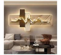 BDXZJ Décoration Murale 3D avec Lumières LED, Art Mural LED, Fresque Murale Feng Shui Chinoise, Peinture Décorative Sculpturale, Tableau Lumineux LED pour L'entrée, Couloir, Chambre, Salon A