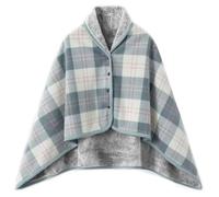 BDXZJ Femme Poncho Plaid Polaire avec Boutons Châle Polaire Cape Chaud d'hiver Unisex Poncho Femme Hiver Chaud Poncho Polaire Femme Idee Cadeau Femme Couverture À Porter en Polaire C,80 * 130cm
