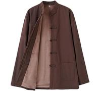 BDXZJ Hiver Coton Tang Costume Hommes Veste Costume Tang Chinois Tai Chi Uniforme Manches Longues Chinese Vêtements Traditionnels Chinois Tops, Vêtements De Kung Fu Vêtements Costume D'ar D,M