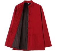 BDXZJ Hiver Coton Tang Costume Hommes Veste Costume Tang Chinois Tai Chi Uniforme Manches Longues Chinese Vêtements Traditionnels Chinois Tops, Vêtements De Kung Fu Vêtements Costume D'ar C,M