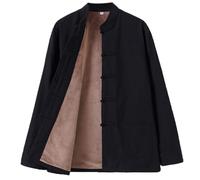 BDXZJ Hiver Coton Tang Costume Hommes Veste Costume Tang Chinois Tai Chi Uniforme Manches Longues Chinese Vêtements Traditionnels Chinois Tops, Vêtements De Kung Fu Vêtements Costume D'ar E,L
