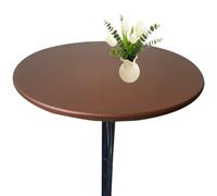 BDXZJ Nappe Ronde pour L'extérieur, Nappes pour Table De Jardin Nappe en Faux Cuir Couverture De Table Bord Élastique Imperméables Antidérapante Résistante À La Crasse E,100cm