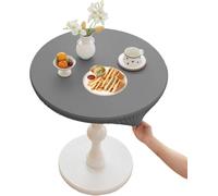 BDXZJ Nappes Rondes À Bords Élastiques PVC Essuyable Nappe, Nappe Intérieur Impermeable Anti Tache, Decoration De La Table Nappes pour Table De Jardin F,70cm
