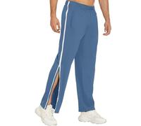 BDXZJ Pantalon Tearaway Unisexe, Pantalons Zipper Patient Vêtements De Soins Aux Patients, Pantalon Post-Chirurgie avec Poches, Doux Et Confortable Facile À Nettoyer B,L