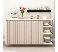 BDXZJ Rideau De Fenêtre De Cuisine sous L'évier, Rideau Cache Placard Étanche À La Poussière Rideau Cuisine Épreuve De l'eau Rideau Armoire pour Armoires À Chaussures, Étagère B,H60cm/track130cm