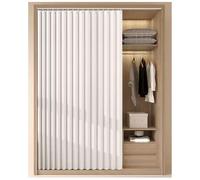 BDXZJ Rideau Placard pour Cuisine Dressing, Rideau Armoire Multifonctionnel avec Rail Auto-Adhésif Anti-Poussière Rideaux sur L'armoire pour sous Evier Étagères Meuble Cuisine A,W50xH180cm