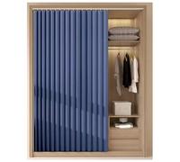 BDXZJ Rideau Placard pour Cuisine Dressing, Rideau Armoire Multifonctionnel avec Rail Auto-Adhésif Anti-Poussière Rideaux sur L'armoire pour sous Evier Étagères Meuble Cuisine D,W60xH150cm