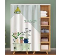 BDXZJ Rideau Placard Rideau Meuble Cuisine Salle De Bain, Rideau Anti-Poussière pour Étagères, Panneau Mural, Rideau Occultant Court, Rideau Porte pour Armoires À Chaussures A1,W80*H160cm