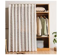 BDXZJ Rideaux D'armoires De Cuisine Rideau Placard Rideau Occultant Boucle Anti-Poussière pour Cantonnières Courtes Autocollant pour Salon, Étagères, sous L'évier, Salle De Bain B,W50*H70cm