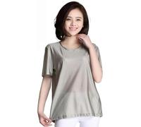 BDXZJ T-Shirt Fibre Argentée Anti-Rayonnement Vêtements Anti-Radiations Haut De Maternité 5G Blindage Rayonnement Vêtements De Grossesse Téléphone Portable, WiFi, Ordinateur, Blindage TV EMF M