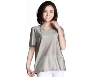 BDXZJ T-Shirt Fibre Argentée Anti-Rayonnement Vêtements Anti-Radiations Haut De Maternité 5G Blindage Rayonnement Vêtements De Grossesse Téléphone Portable, WiFi, Ordinateur, Blindage TV EMF L