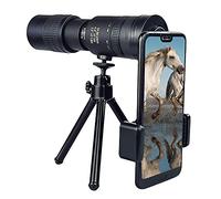 BDXZJ Télescope Monoculaire À Zoom Super Téléobjectif 4K 10-300X40mm, Monoculaire de Vision Nocturne Étanche Antibuée avec Support pour Smartphone Et Trépied pour L'observation des Oiseaux B