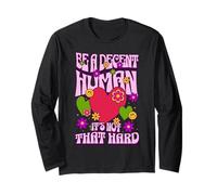 Be A Decent Human It's Not That Hard Pride Rétro Manche Longue