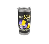Be a Kite and Fly with the Wind Motivational Quote Gobelet isotherme en acier inoxydable double paroi