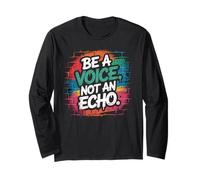 Be A Voice Not an Echo Mutmacher Spruch im Retro Style Manche Longue