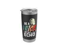 Be A Voice Not An Echo Voiceoff Voix Acteur de voix par intérim Gobelet isotherme en acier inoxydable double paroi