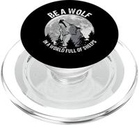 Be A Wolf in A World Full of Sheeps PopSockets PopGrip pour MagSafe