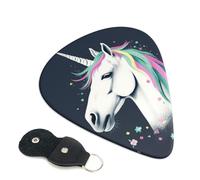 Be Animal Lot de 6 médiators en celluloïd de 0,71 mm d'épaisseur avec support de médiators en cuir, médiators personnalisés pour basse, guitare électrique et acoustique, cadeau pour les amateurs de