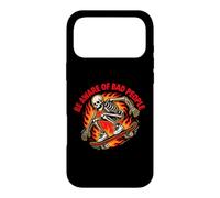 Be Aware of Bad People - Skateboard Squelette rétro Flamme Coque pour iPhone 17 Pro Max