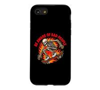 Be Aware of Bad People - Skateboard Squelette rétro Flamme Coque pour iPhone SE (2020) / 7/8