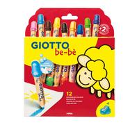 Be-Bè Giotto Be-Bè - Etui-Coffret 12 Maxi Crayons + 1 Taille-Crayon & Crayons De Couleur Et Crayons De Cire Taille-Crayon Pour Enfants