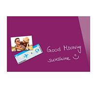 Be!Board B1204 Tableau magnétique en verre, 60 x 40 cm, tableau mémo sans cadre magnétique et inscriptible, 2 aimants néodyme, framboise