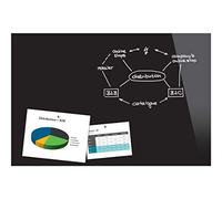 SIGEL B1301 Tableau magnétique en verre Be!Board, 90 x 60 cm, tableau mémo sans cadre magnétique et inscriptible, 2 aimants néodyme, noir