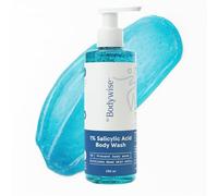 Be Bodywise Gel douche exfoliant à l'acide salicylique 1 % pour prévenir l'acné corporelle, les peaux bosselées et nettoie en profondeur, convient à tous les types de peau. 1 % de BHA 250 ml (lot de 1