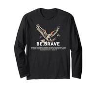 Be Brave Blessed Eagle God Bible Jésus Citation Religieuse Manche Longue
