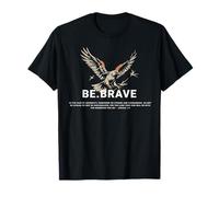 Be Brave Blessed Eagle God Bible Jésus Citation Religieuse T-Shirt