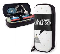 Be Brave Little One Trousse À Crayons De Grande Capacité Avec Fermeture Éclair Pour L'école Et Le Bureau, Trousse De Maquillage Multifonction