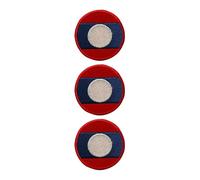 Be Buz Lot de 3 écussons brodés à repasser ou à repasser pour vêtements, sacs, vestes, jeans - 6 cm - Thème Royaume-Uni (Laos)