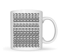 Be Buz Mug à message caché « Entouré d'Idiots » - Tasse à café humoristique avec illusion d'optique géométrique - Tasse à thé en céramique blanche de 325 ml