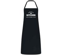 Be Buz Queen of the Kitchen Tablier de cuisine personnalisé en coton multicolore pour femme, cadeau de mariage, d'anniversaire et de fête des mères, Noir , taille unique