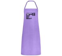 Be Buz Shut Up and Eat My Meat Tablier de barbecue amusant multicolore pour homme, cadeau pour papa, mari ou petit ami, fête des pères et anniversaire, Lavande numérique, taille unique