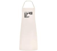 Be Buz Shut Up and Eat My Meat Tablier de barbecue amusant multicolore pour homme, cadeau pour papa, mari ou petit ami, fête des pères et anniversaire, naturel, taille unique